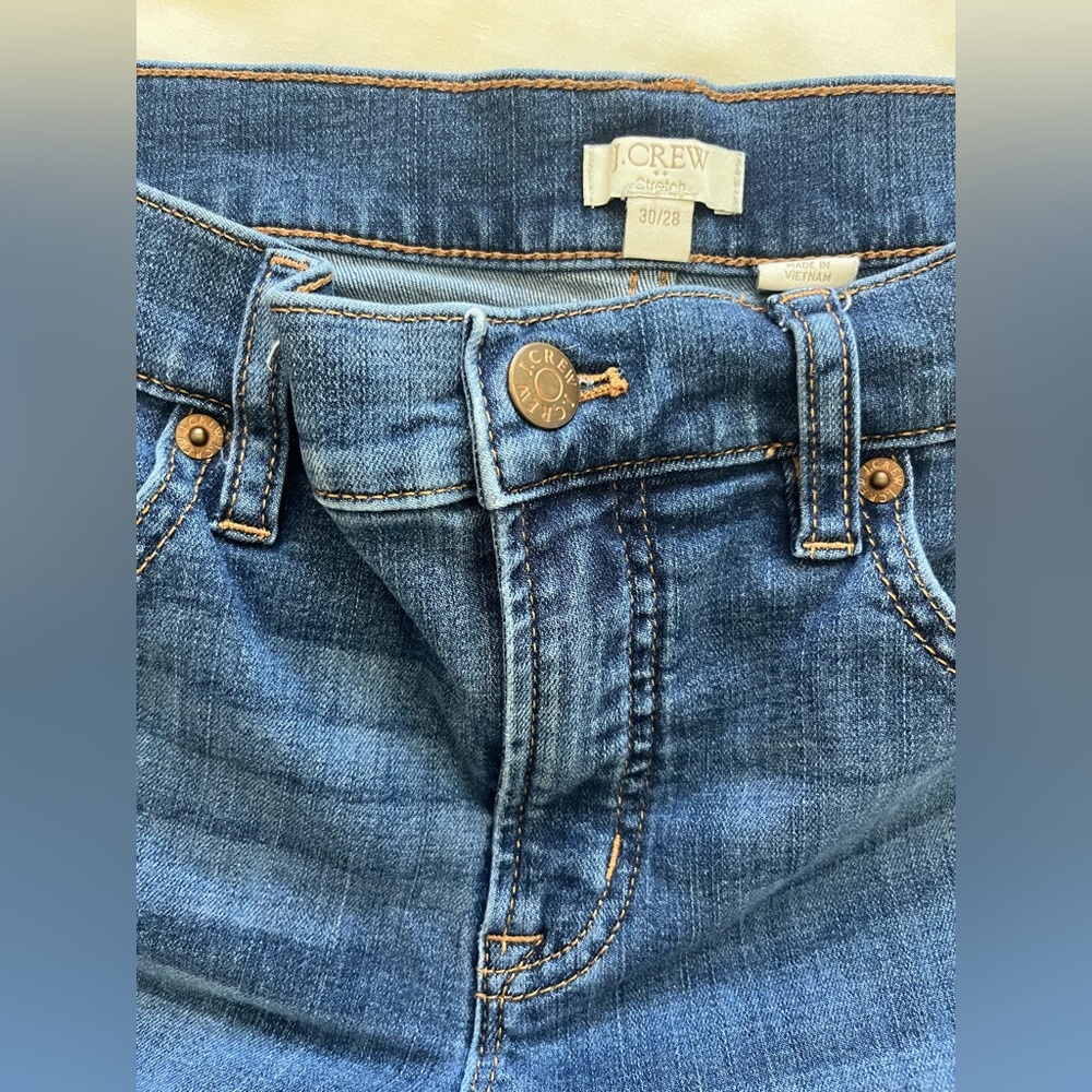 J. Crew Indigo Stretch Jeans Women’s Sz 30 X 28 Classic 5 pocket flattering fit